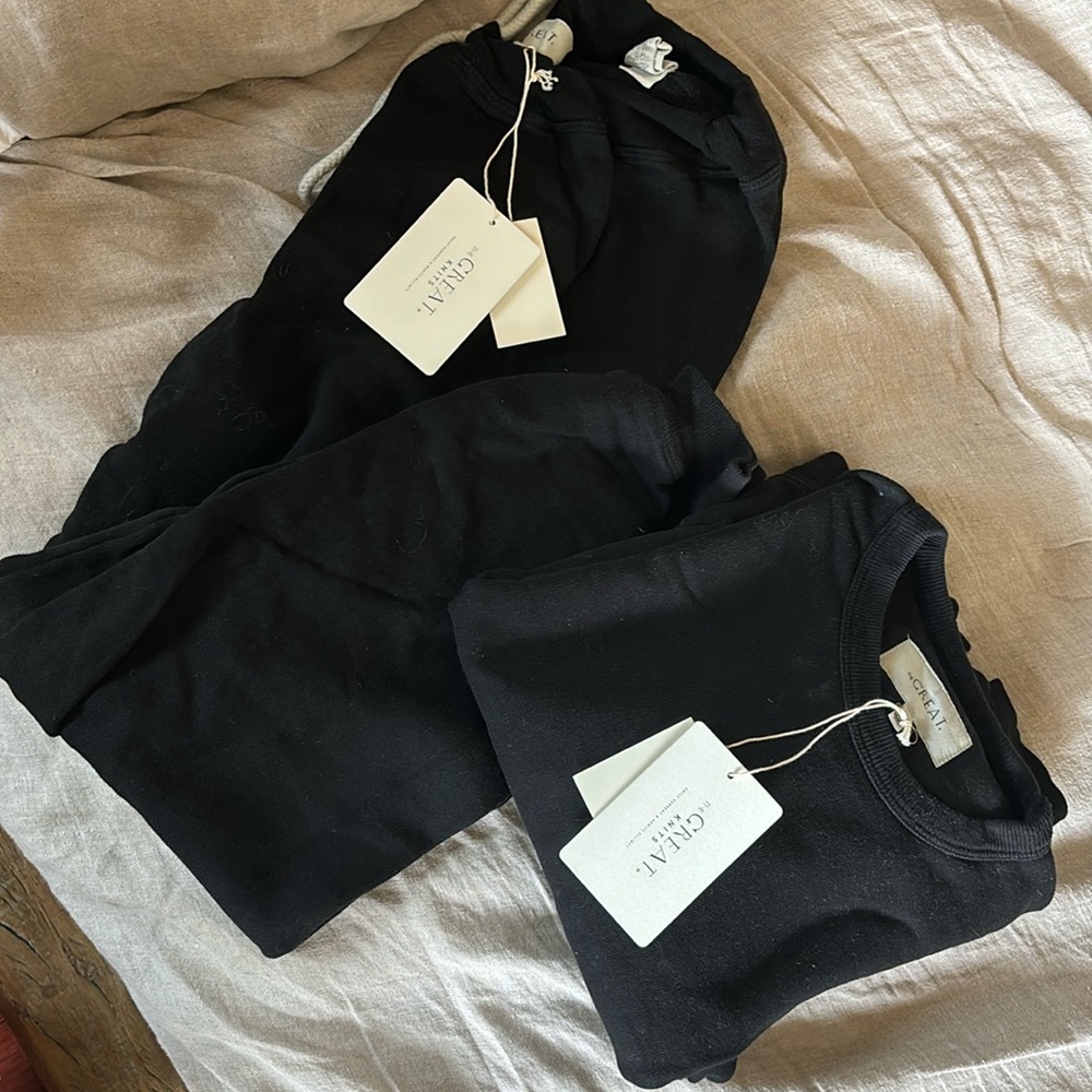The Great - knit sweat set - pants size 2 / sweater size 1